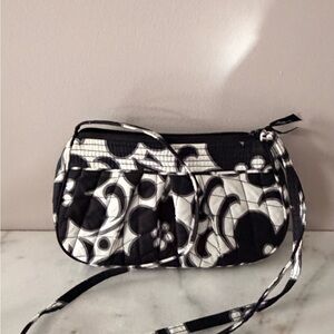 Stylish Black and White Quilted Shoulder Bag